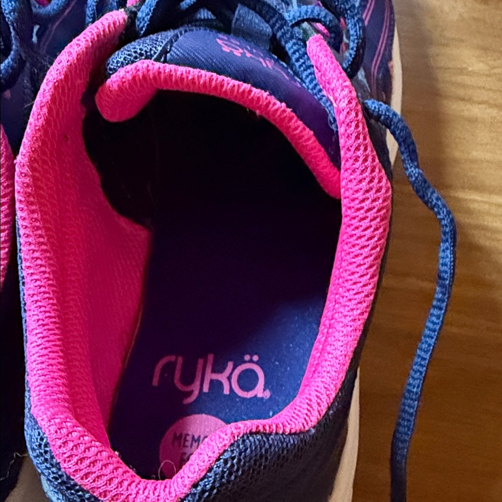 Ryka Blue and Pink Lace-Up Sneakers - Picture 4 of 6